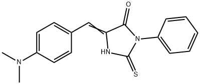 (5E)-5-[4-(dimethylamino)benzylidene]-2-mercapto-3-phenyl-3,5-dihydro-4H-imidazol-4-one Structure