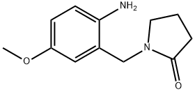 1-(2-氨基-5-甲氧基苄基)吡咯烷-2-酮, 1071351-22-8, 结构式