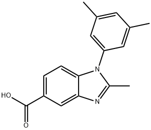 1-(3,5-dimethylphenyl)-2-methyl-1H-benzimidazole-5-carboxylic acid Structure