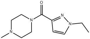 1-[(1-ethyl-1H-pyrazol-3-yl)carbonyl]-4-methylpiperazine Structure