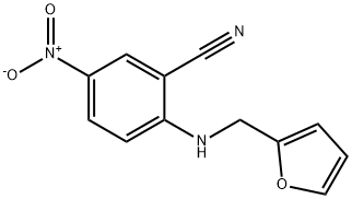 2-((呋喃-2-基甲基)氨基)-5-硝基苄腈 结构式