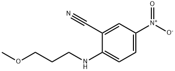 2-[(3-methoxypropyl)amino]-5-nitrobenzonitrile Struktur