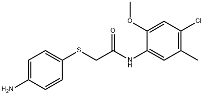 2-[(4-aminophenyl)thio]-N-(4-chloro-2-methoxy-5-methylphenyl)acetamide Structure