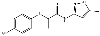 2-[(4-aminophenyl)thio]-N-(5-methylisoxazol-3-yl)propanamide,899011-59-7,结构式