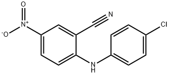 2-[(4-chlorophenyl)amino]-5-nitrobenzonitrile 化学構造式