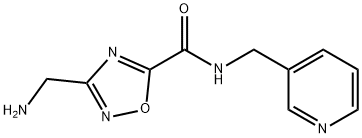 3-(氨基甲基)-N-(吡啶-3-基甲基)-1,2,4-噁二唑-5-甲酰胺,1119449-51-2,结构式