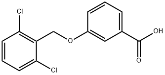 3-[(2,6-dichlorobenzyl)oxy]benzoic acid 化学構造式