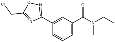 3-[5-(chloromethyl)-1,2,4-oxadiazol-3-yl]-N-ethyl-N-methylbenzamide Struktur