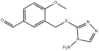 3-{[(4-amino-4H-1,2,4-triazol-3-yl)thio]methyl}-4-methoxybenzaldehyde price.