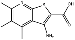 3-氨基-4,5,6-三甲基-2-噻吩并[4,5-E]吡啶羧酸 结构式