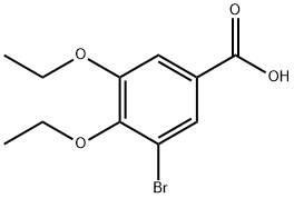 3-ブロモ-4,5-ジエトキシ安息香酸 化学構造式