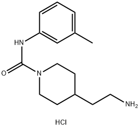 4-(2-aminoethyl)-N-(3-methylphenyl)piperidine-1-carboxamide hydrochloride Struktur