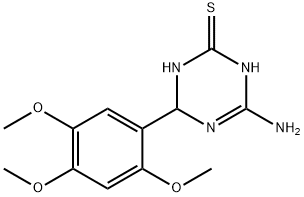 4-amino-6-(2,4,5-trimethoxyphenyl)-1,6-dihydro-1,3,5-triazine-2-thiol 结构式