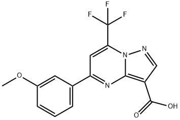 5-(3-methoxyphenyl)-7-(trifluoromethyl)pyrazolo[1,5-a]pyrimidine-3-carboxylic acid Structure