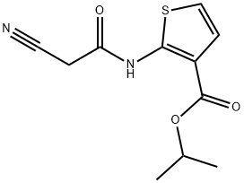 2-(2-氰基乙酰基氨基)噻吩-3-甲酸丙-2-酯,590351-55-6,结构式