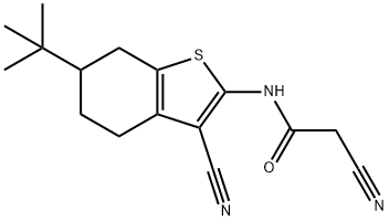 N-(6-叔丁基-3-氰基-4,5,6,7-四氢-1-苯并噻吩-2-基)-2-氰基-乙酰胺 结构式