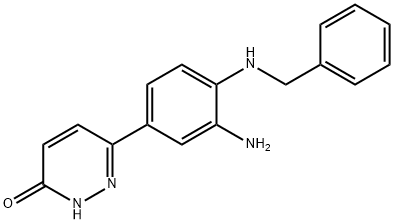 6-[3-amino-4-(benzylamino)phenyl]pyridazin-3(2H)-one,1160264-15-2,结构式