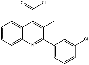 2-(3-chlorophenyl)-3-methylquinoline-4-carbonyl chloride Struktur