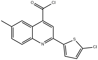 2-(5-氯-2-噻吩)-6-甲基喹啉-4-甲酰氯, 1160253-37-1, 结构式