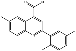 2-(2,5-二甲基苯基)-6-甲基喹啉-4-甲酰氯,1160253-49-5,结构式