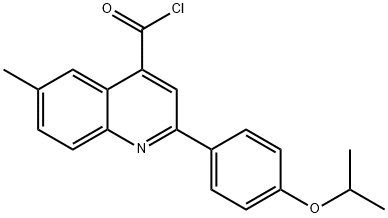 2-(4-イソプロポキシフェニル)-6-メチルキノリン-4-カルボニルクロリド 化学構造式