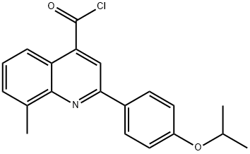 2-(4-イソプロポキシフェニル)-8-メチルキノリン-4-カルボニルクロリド 化学構造式
