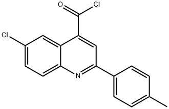 6-chloro-2-(4-methylphenyl)quinoline-4-carbonyl chloride Struktur