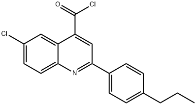 6-chloro-2-(4-propylphenyl)quinoline-4-carbonyl chloride Structure