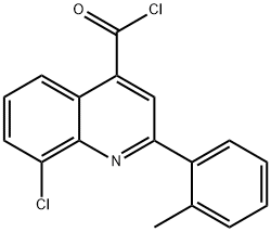 8-chloro-2-(2-methylphenyl)quinoline-4-carbonyl chloride Struktur
