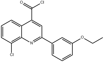 8-氯-2-(3-乙氧苯基)喹啉-4-甲酰氯 结构式