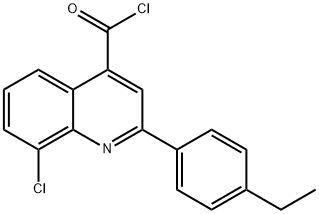 8-氯-2-(4-乙基苯基)喹啉-4-甲酰氯, 1160256-02-9, 结构式