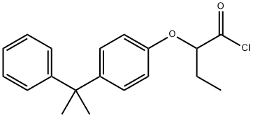 2-[4-(1-methyl-1-phenylethyl)phenoxy]butanoyl chloride Structure