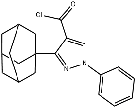 3-(1-adamantyl)-1-phenyl-1H-pyrazole-4-carbonyl chloride Structure