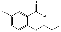 5-溴-2-丙氧基-苯甲酰氯,343943-46-4,结构式