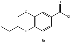 3-bromo-5-methoxy-4-propoxybenzoyl chloride Structure