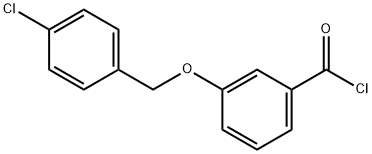 3-[(4-chlorobenzyl)oxy]benzoyl chloride Struktur