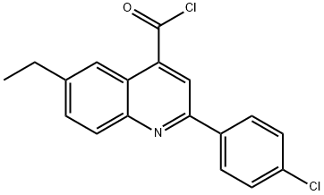 2-(4-chlorophenyl)-6-ethylquinoline-4-carbonyl chloride