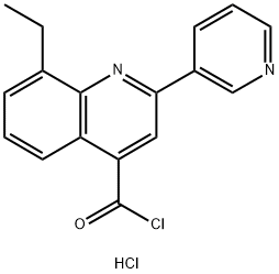 8-ethyl-2-pyridin-3-ylquinoline-4-carbonyl chloride hydrochloride Structure