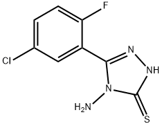 4-氨基-5-(5-氯-2-氟苯基)-4H-1,2,4-三唑-3-硫醇,1152520-62-1,结构式