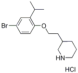 3-[2-(4-Bromo-2-isopropylphenoxy)ethyl]piperidinehydrochloride,1219964-42-7,结构式