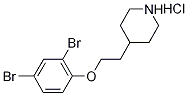 4-[2-(2,4-Dibromophenoxy)ethyl]piperidinehydrochloride 化学構造式