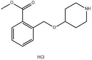 Methyl 2-[(4-piperidinyloxy)methyl]benzoatehydrochloride Struktur