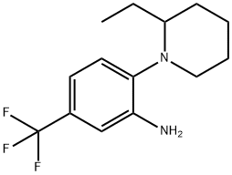 2-(2-Ethyl-1-piperidinyl)-5-(trifluoromethyl)-phenylamine,946669-38-1,结构式