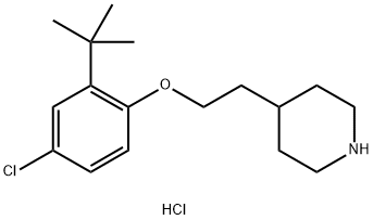 4-{2-[2-(tert-Butyl)-4-chlorophenoxy]-ethyl}piperidine hydrochloride 结构式