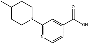 2-(4-Methyl-1-piperidinyl)isonicotinic acid 化学構造式