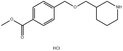 Methyl 4-[(3-piperidinylmethoxy)methyl]benzoatehydrochloride,1220034-76-3,结构式