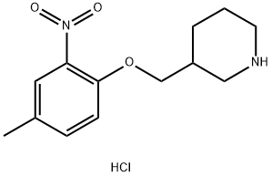 3-[(4-Methyl-2-nitrophenoxy)methyl]piperidinehydrochloride 结构式