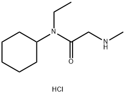 N-Cyclohexyl-N-ethyl-2-(methylamino)acetamidehydrochloride Struktur