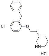 3-[2-(2-Benzyl-4-chlorophenoxy)ethyl]piperidinehydrochloride 结构式