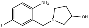 1-(2-Amino-5-fluorobenzyl)-3-pyrrolidinol Struktur